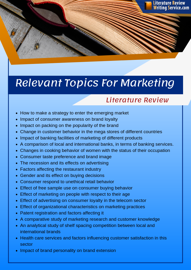writing a literature review marketing review