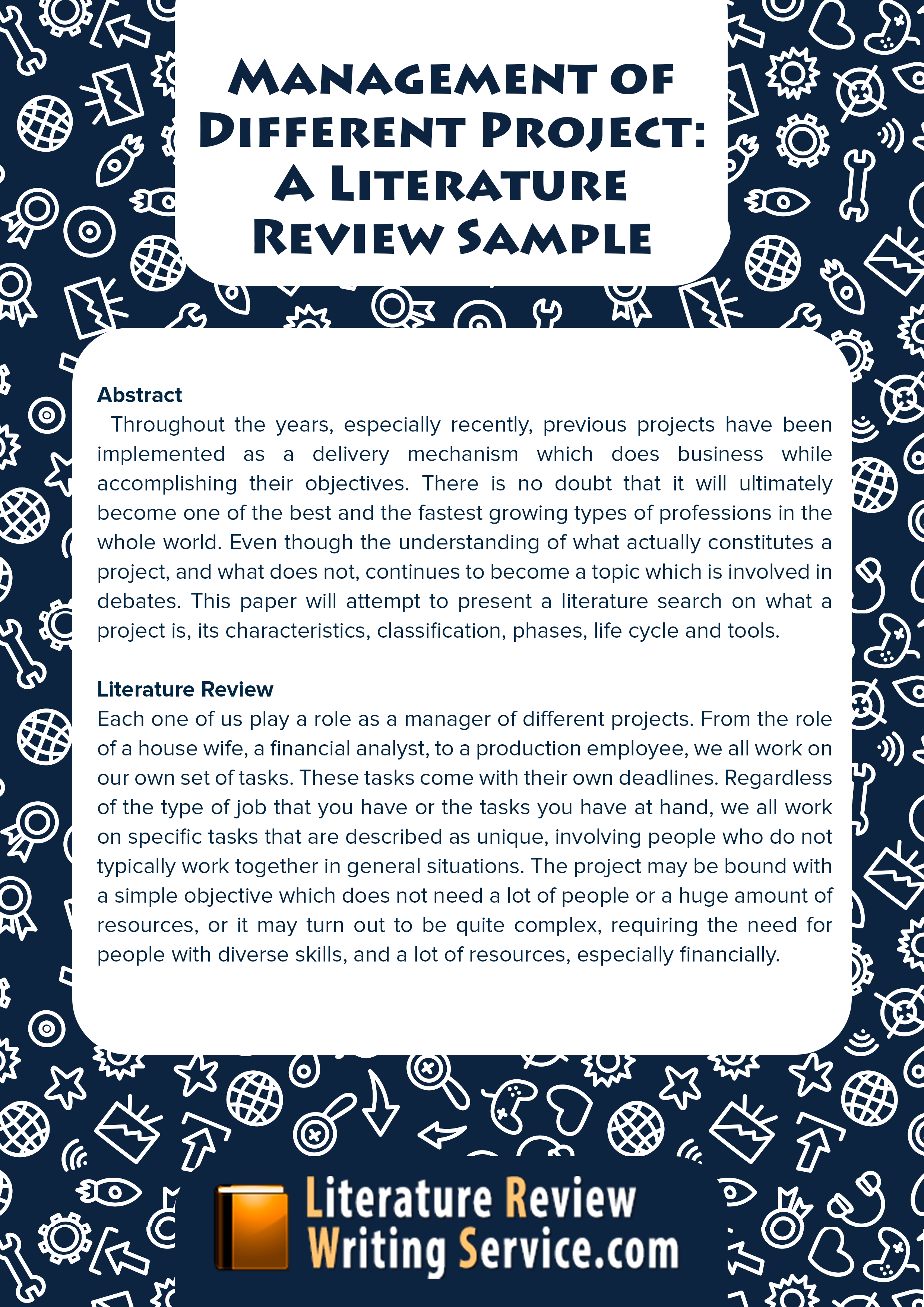 example of literature review poster