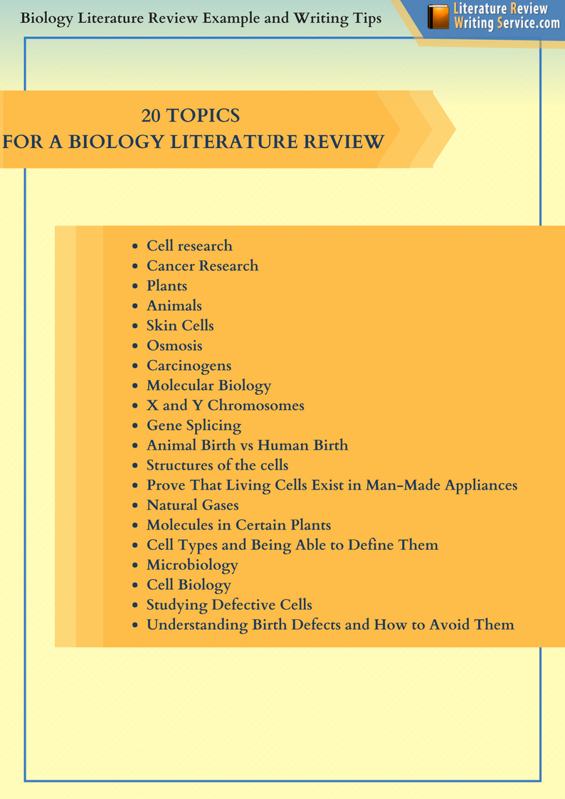 Take A Look At A Great Literature Review Biology Company