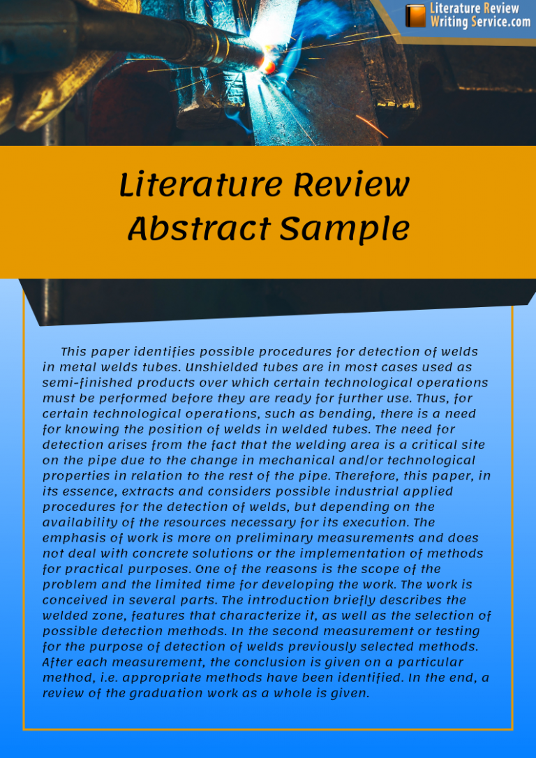 literature review need an abstract