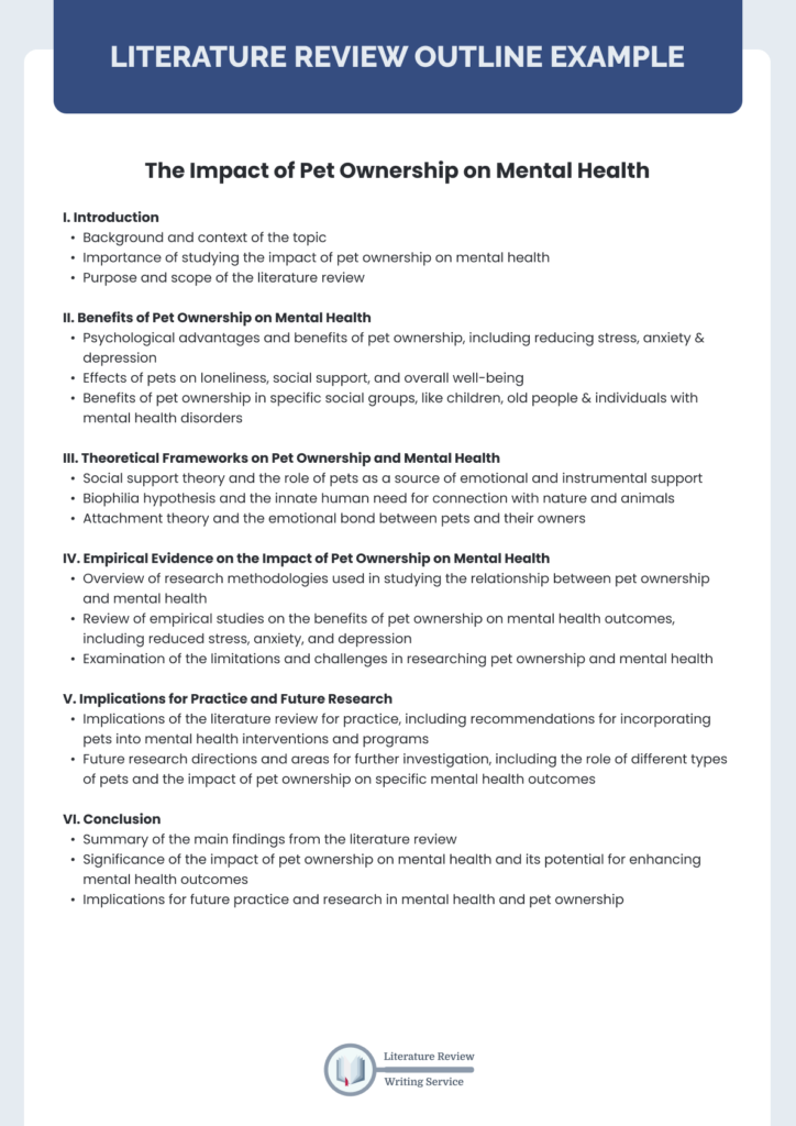 literature review outline example